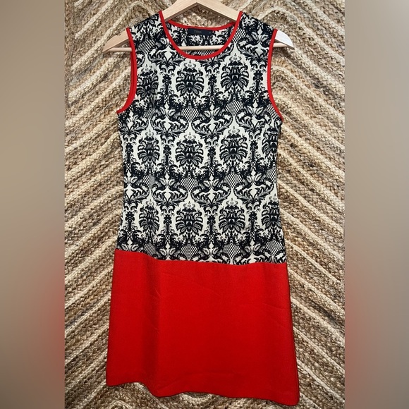 THML Women's Sleeveless Patterned Shift Dress,Red,Size XS,Great Condition - Picture 1 of 10